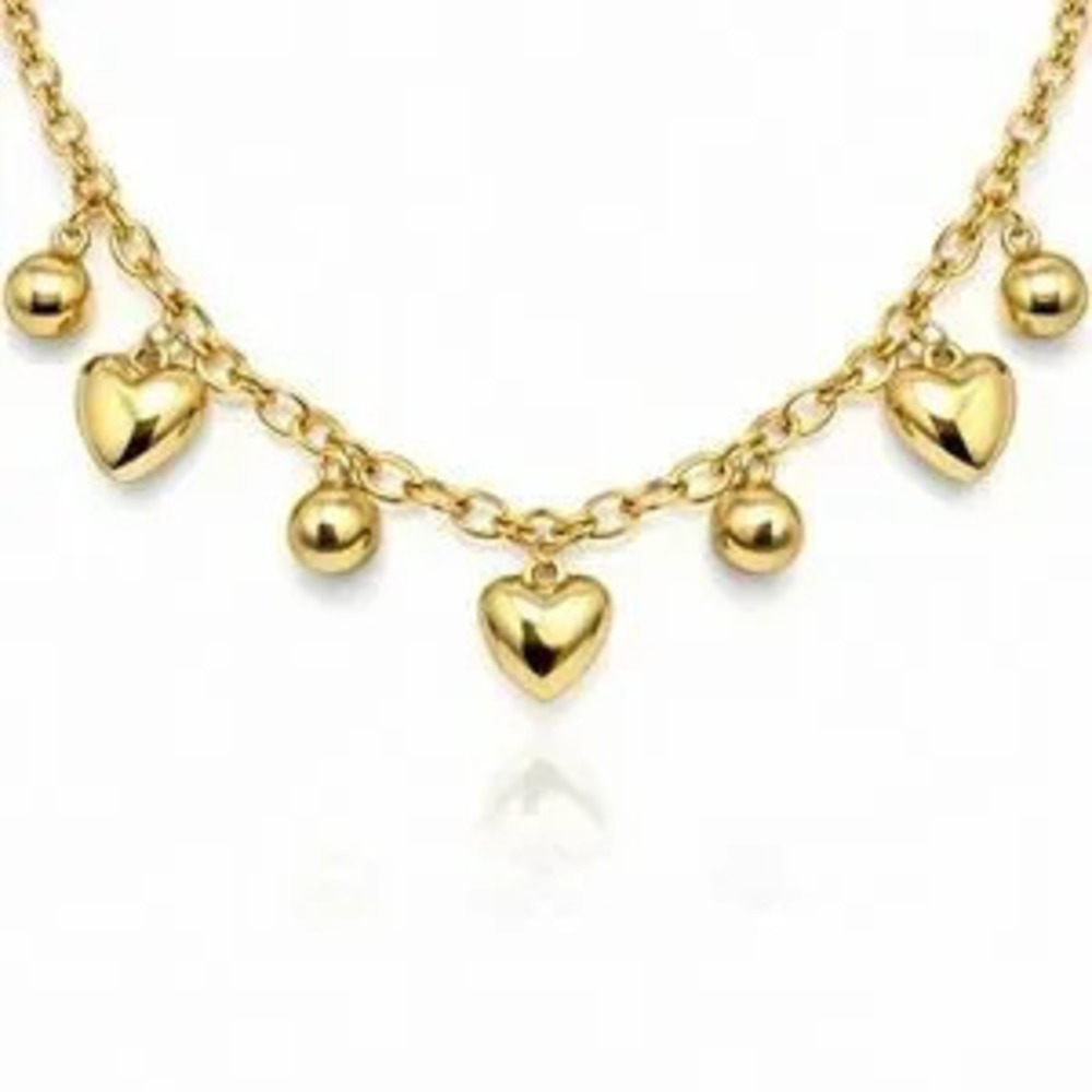 Gold Heart Charm Necklace